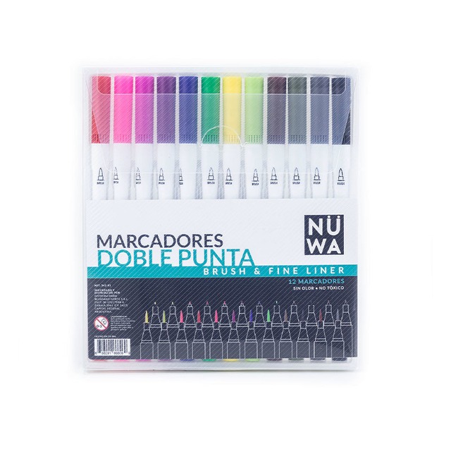 MARC.x12u. DOBLE PUNTA PINCEL y MICRO