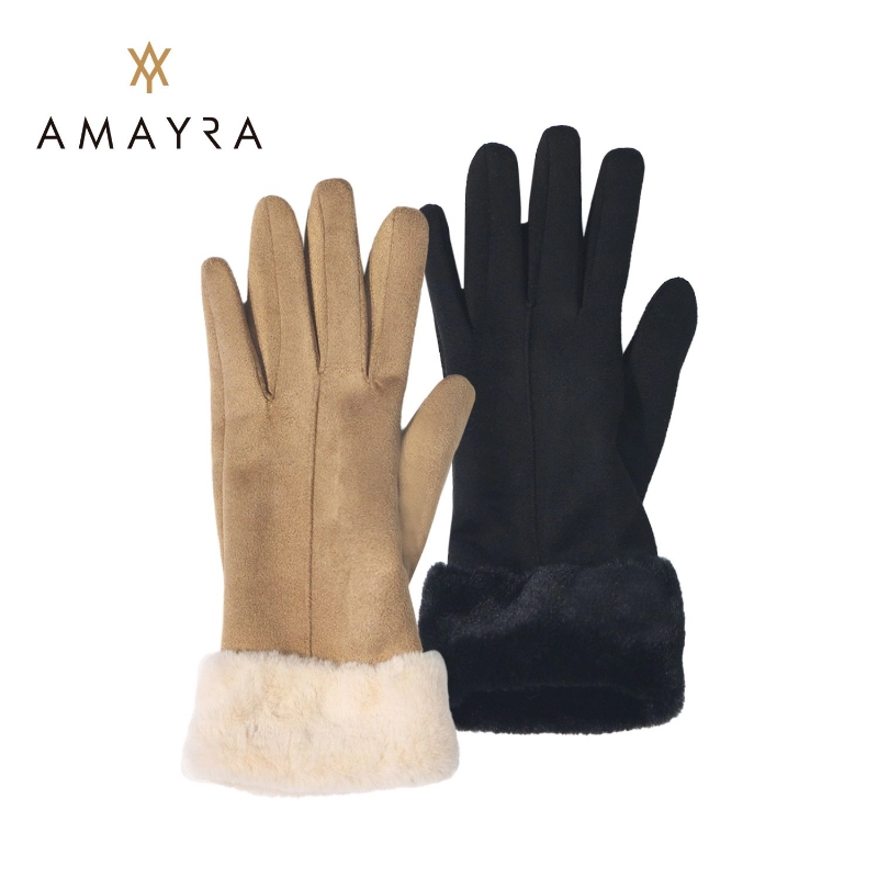 GUANTES GAMUZADOS C/PIEL AMAYRA