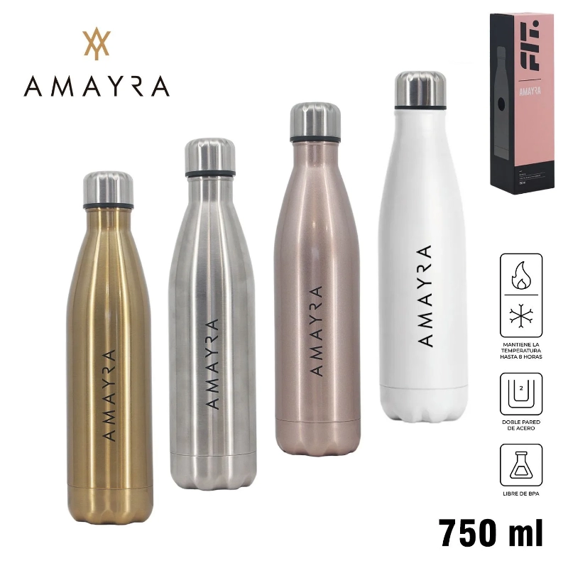 BOTELLA AC.INOX.750ml.METALICA AMAYRA