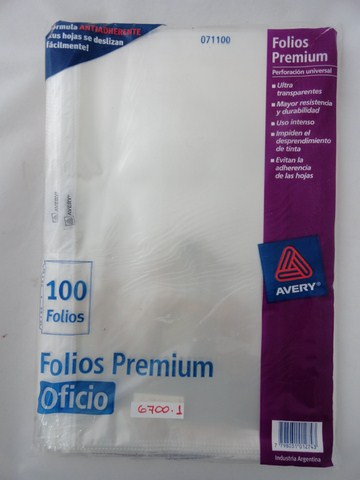 FOLIOS OF. x100u.70mc.CRISTAL ARTE