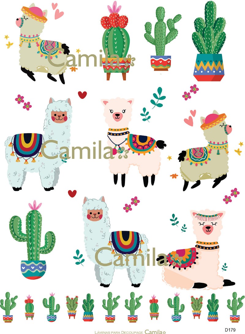 LAMINAS P/DECOUPAGE.AUTOADH..x1u.CAMILA