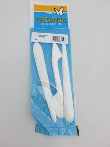 SET DE ESTECAS N*2 PLAST.x3u.CREATIVA