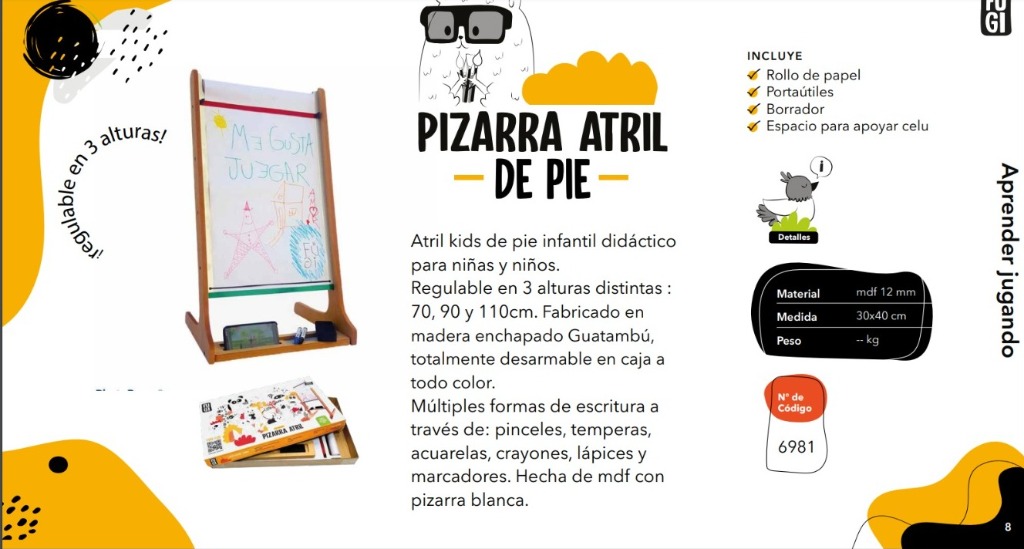 ATRIL DE PIE DIDACTICO FUGI