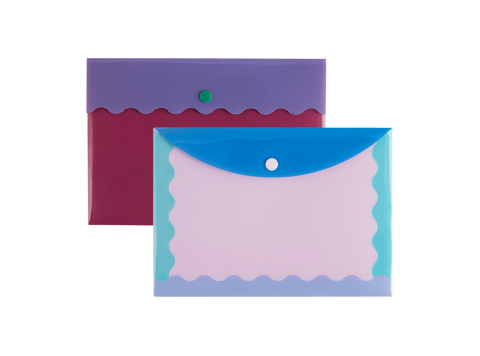 SOBRE PVC A5  C/BROCHE HORIZ.COLOR MIX