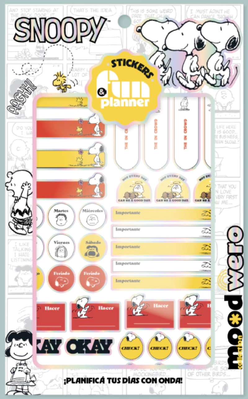 STICKER PLANNER x6u. SNOOPY