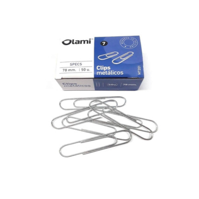 BROCHES CLIPS N*7  78mm.x50u.OLAMI