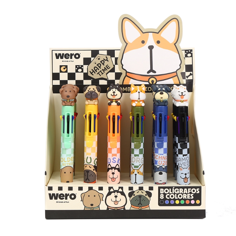 BOLIGR.1mm.RETRACTIL 8 COLORES DOGS