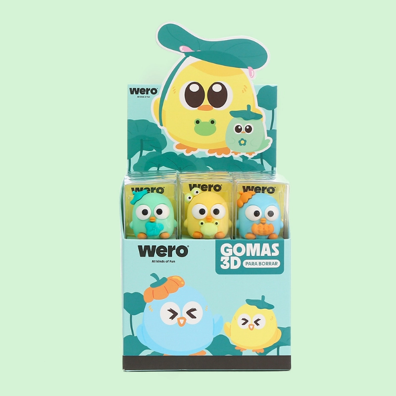 GOMA DE LAPIZ 3D LITTLE BIRDS