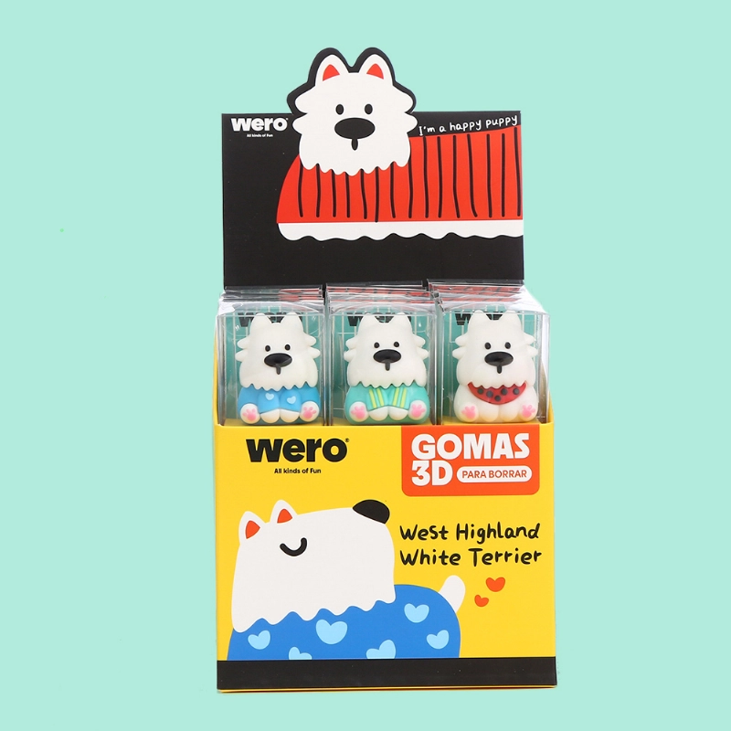 GOMA DE LAPIZ 3D TERRIERS