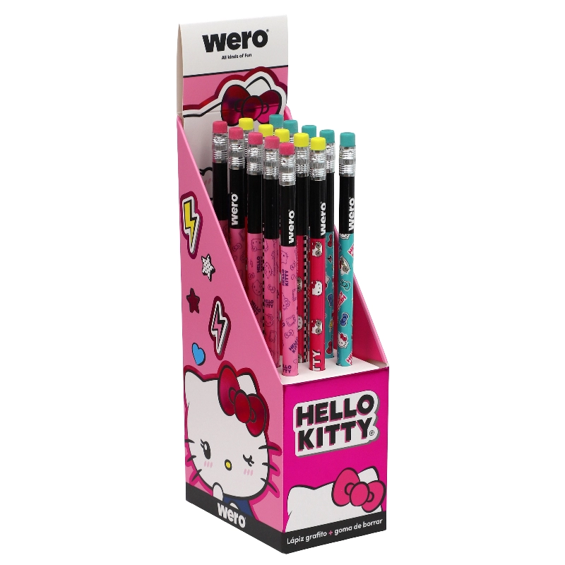 LAPIZ NEGRO C/ GOMA HELLO KITTY