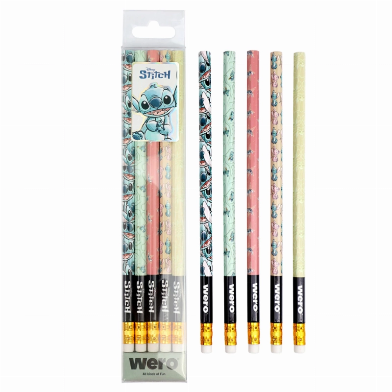 LAPIZ NEGRO C/ GOMA STITCH x5u.