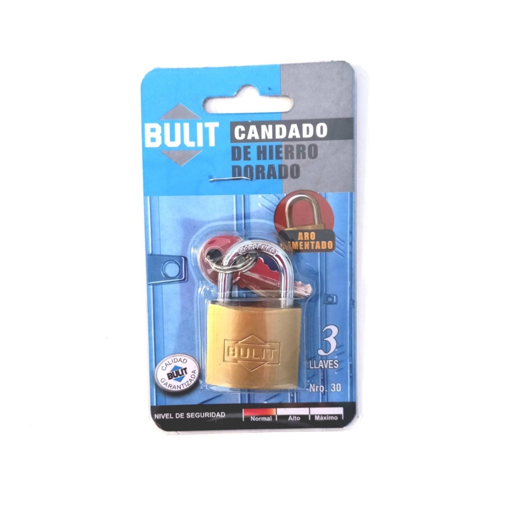 CANDADO HIERRO DOR.ARO CEMENTADO N*30
