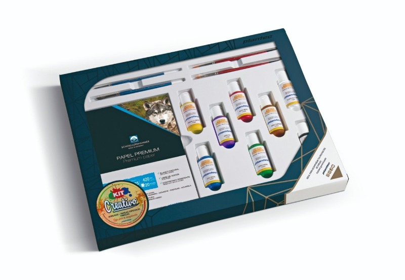 SET CREATIVO C/ACRILICO-BLOCK-PINCELES 