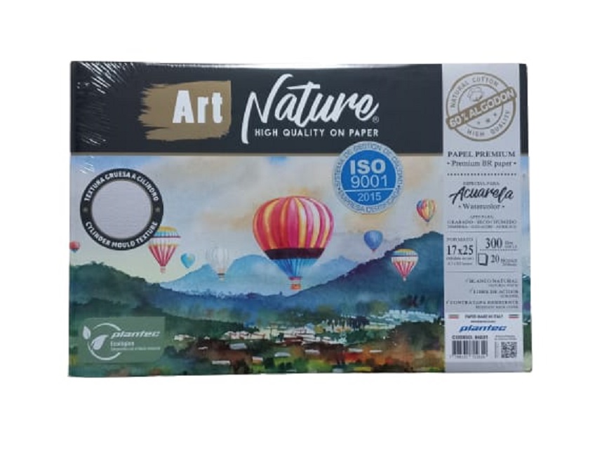 BLOCK 25x35 P/ACUAR.300grs.20hjs.ART NATURE