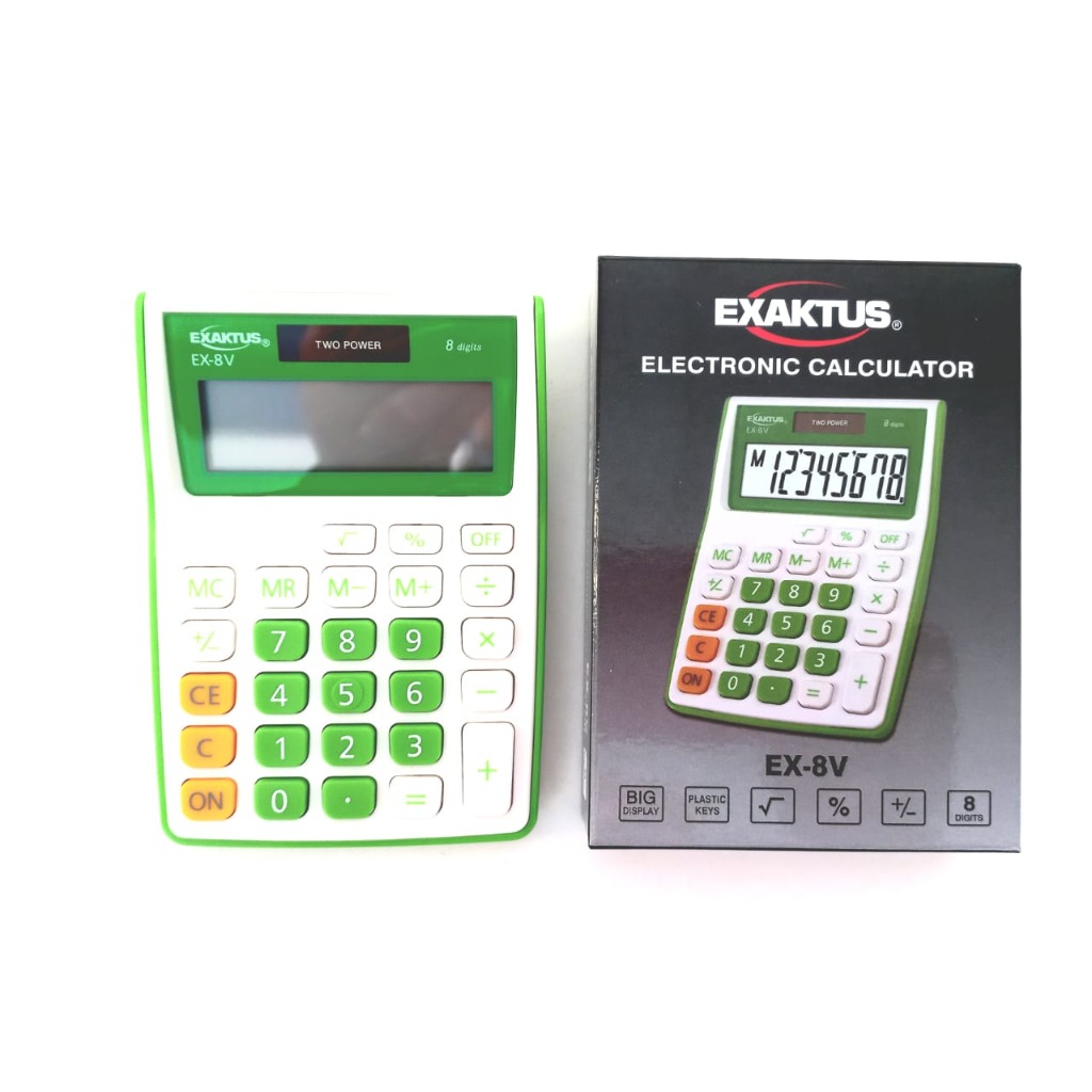 CALC.CHICA 8dig.EX-8V EXAKTUS VERDE