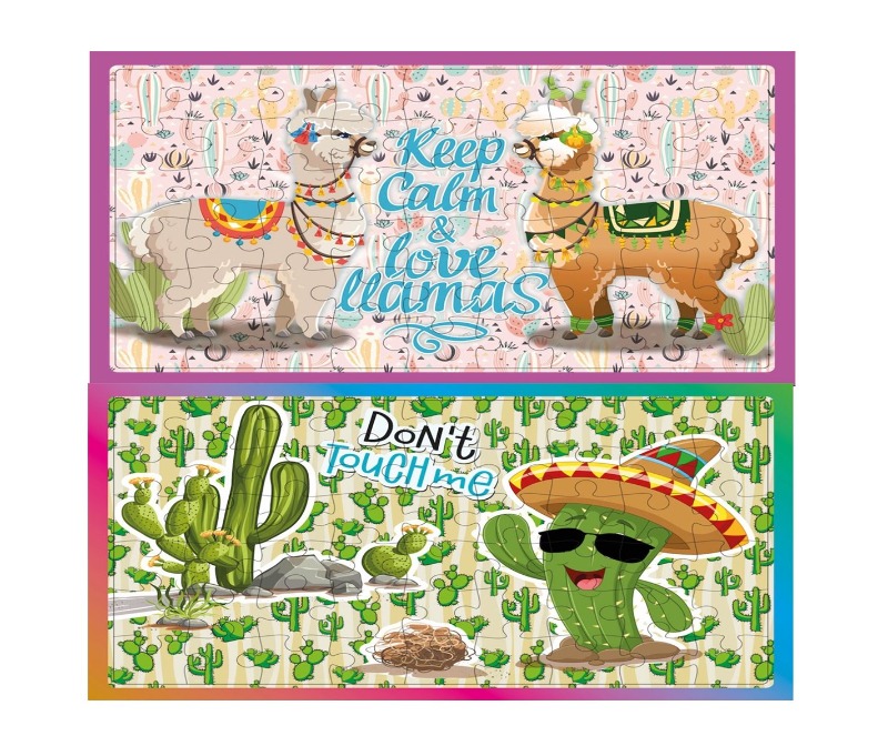 PUZZLE 54pzas.CACTUS & LLAMAS