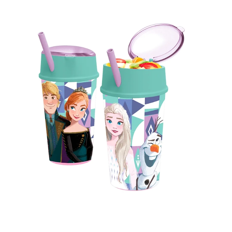 VASO 400ml.C/TAPAyPICO FROZEN