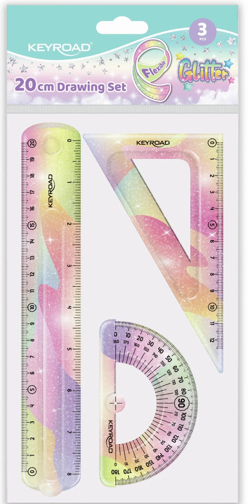 SET GEOMETRIA FLEXIBLE 20cm.