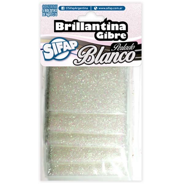 BRILLANTINA GIBRE COLORES BLANCO x5u.