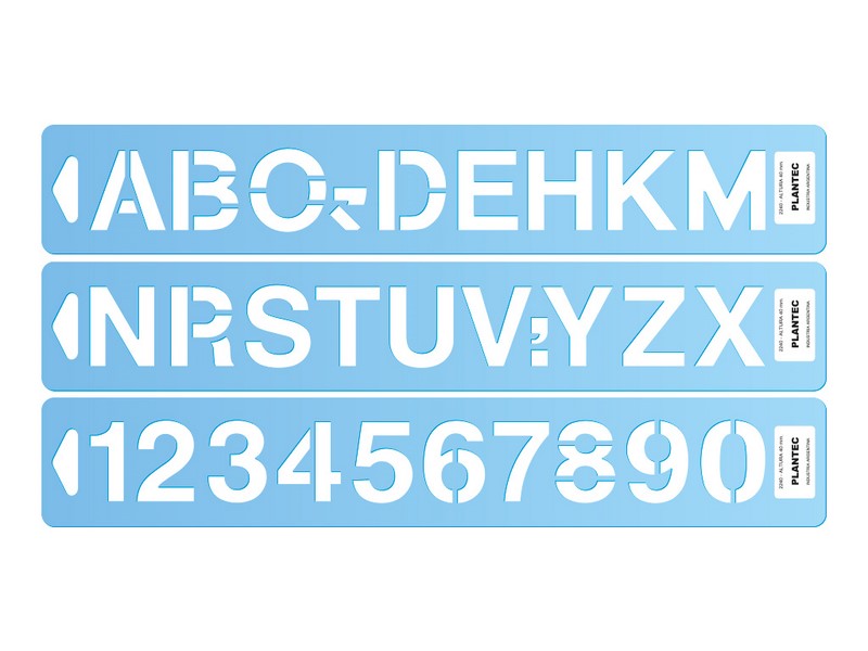 LETROGRAFO DE PVC 80mm HELVETICA PLANTEC.