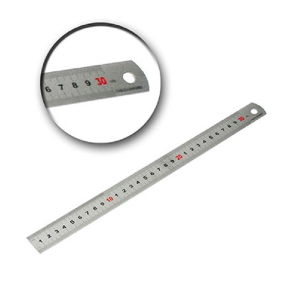 REGLA ACERO INOX.30cm. GRADUADA