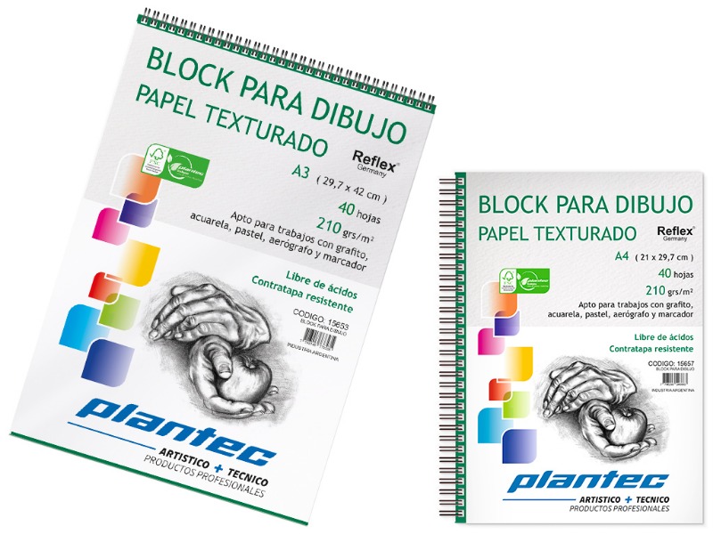 BLOCK A3 DIB.210gr.40hj. C/ESP.TEXT. PLANTEC