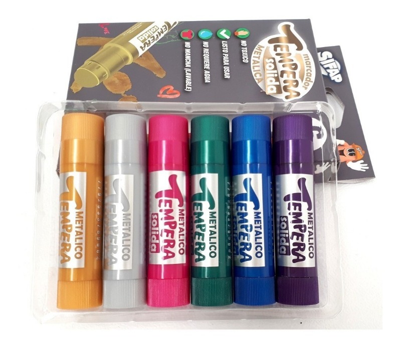 TEMPERA SOLIDA METAL x6u.