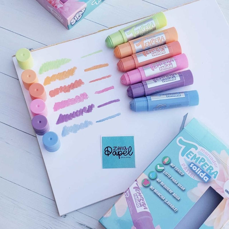 TEMPERA SOLIDA PASTEL x6u.