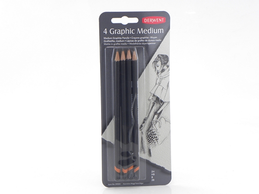 LAPIZ P/DIB.GRAD.MEDIUM x4u.DERWENT