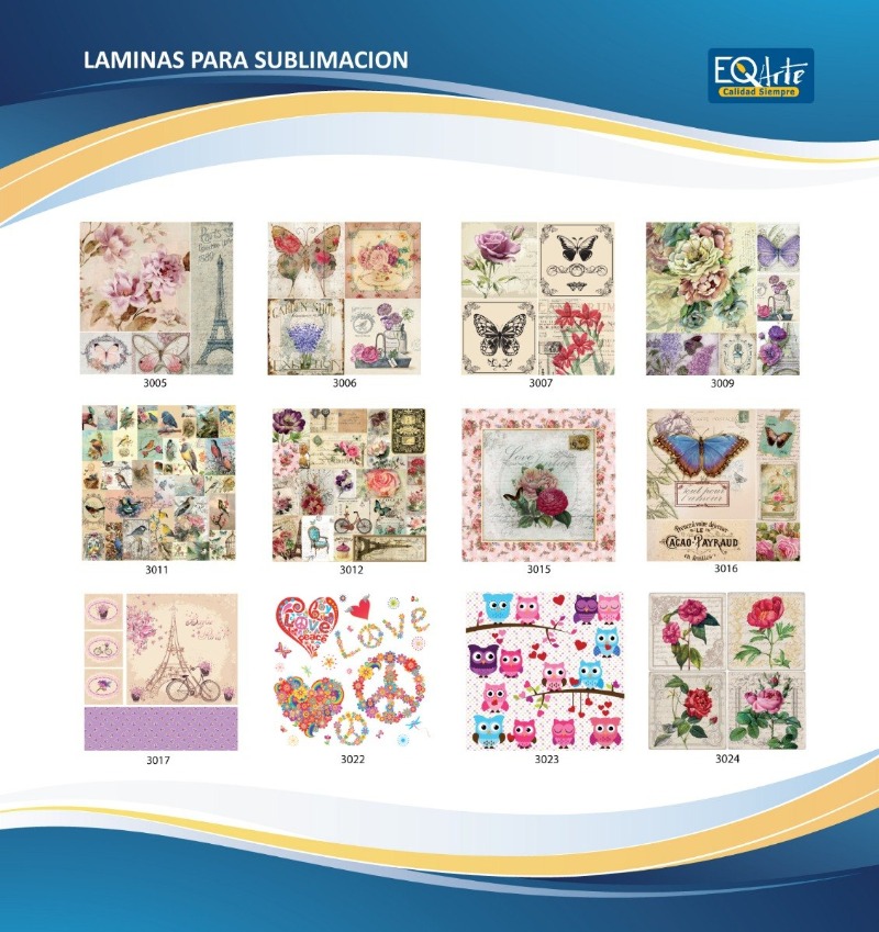 LAMINAS PARA SUBLIMAR x1u.EQ