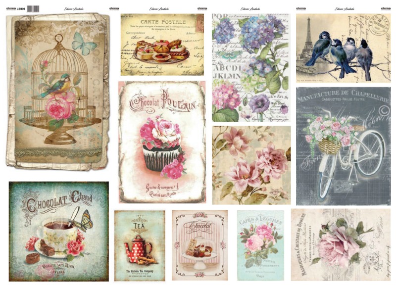 LAMINAS P/DECOUPAGE SEDA 50x70cm.x1u.