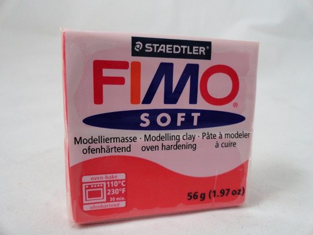 ARCILLA POLIMERICA FIMO SOFT ROJO 56grs.
