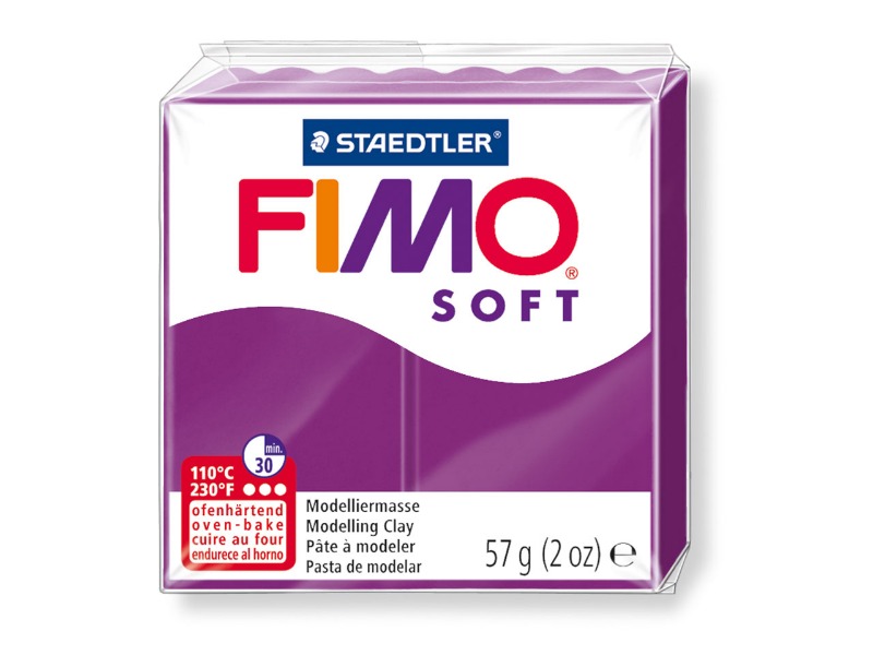 ARCILLA POLIMERICA FIMO SOFT PURPURA 56grs.