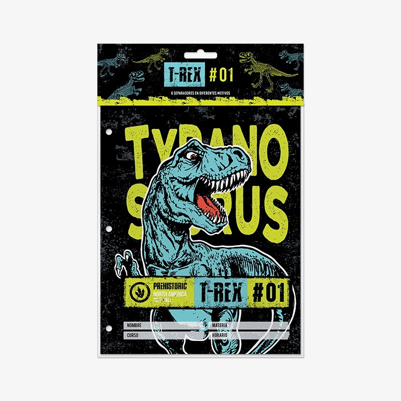 CARATULAS ESC.N*3x6hjs. T-REX.