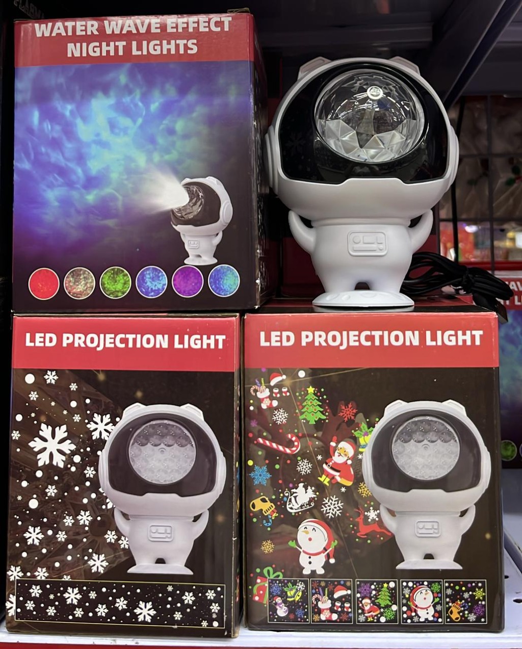 VELADOR PROYECTOR ASTRONAUA LUCES