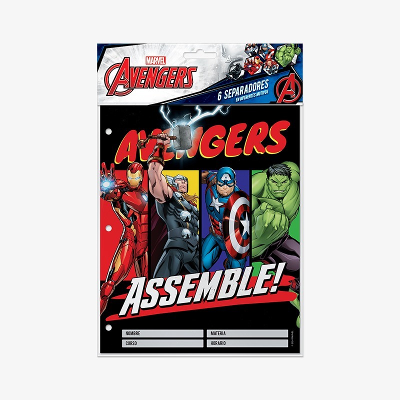CARATULAS ESC.N*3x6hjs. AVENGERS.