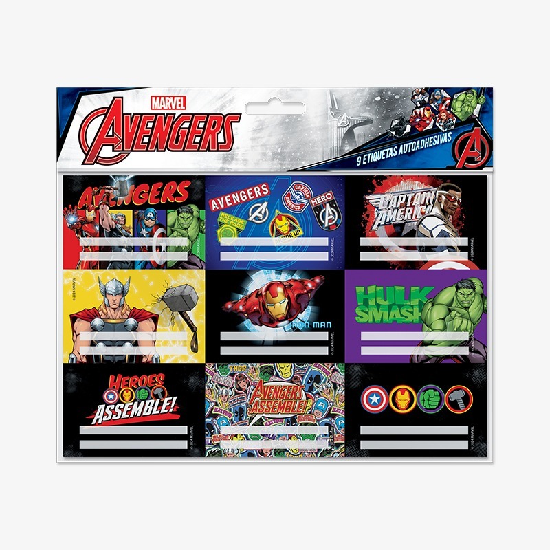 ETIQUETAS ESC. x1u.(9rotulo) AVENGERS.