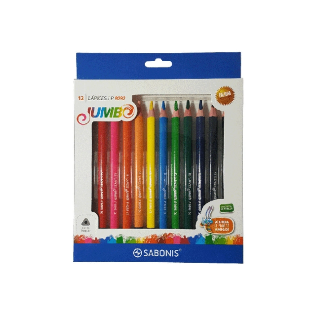 LAP.COLORES x12u.LARGOS JUMBO+SACAP.