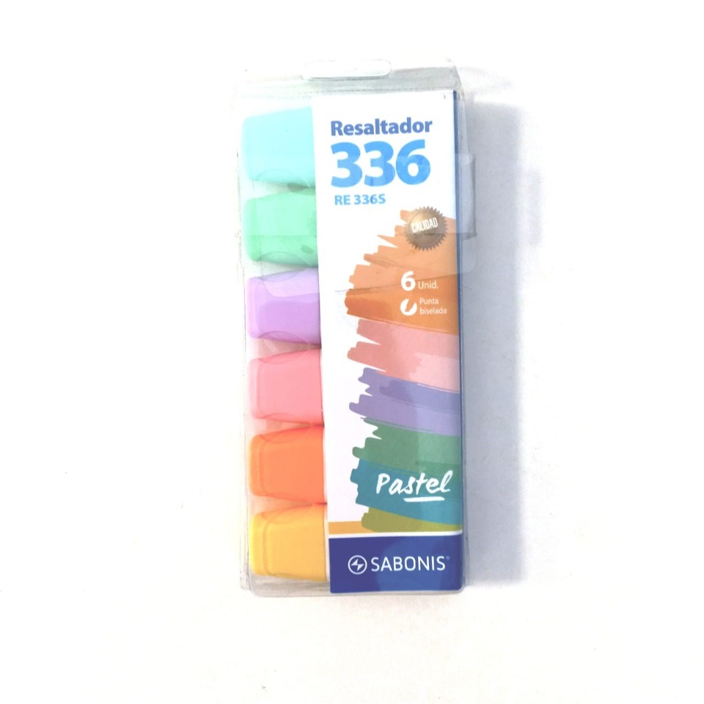 RESALTADOR MINI PASTEL x6u. SABONIS 