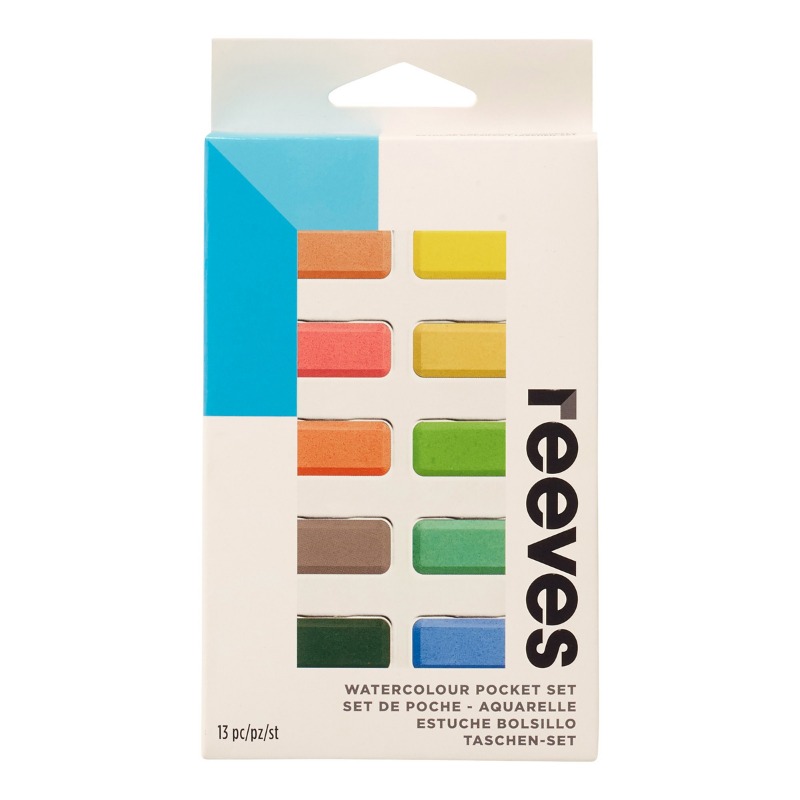 ACUARELAS PASTILLAS x12u.+PINCEL REEVES