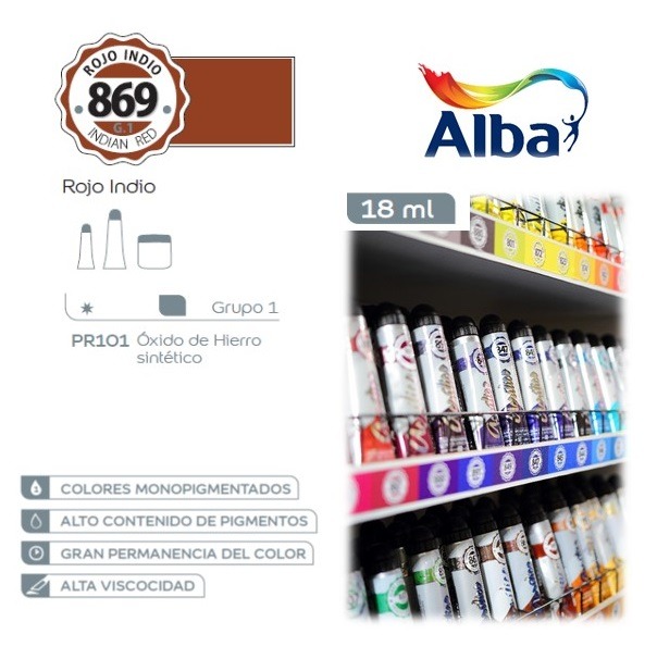 ACRILICO PROF.18cc.ROJO INDIO ALBA