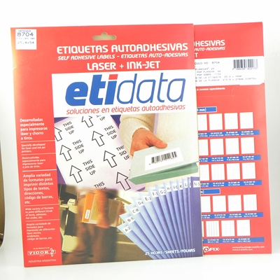 ETIQUETAS A4 x25u.ETIDATA