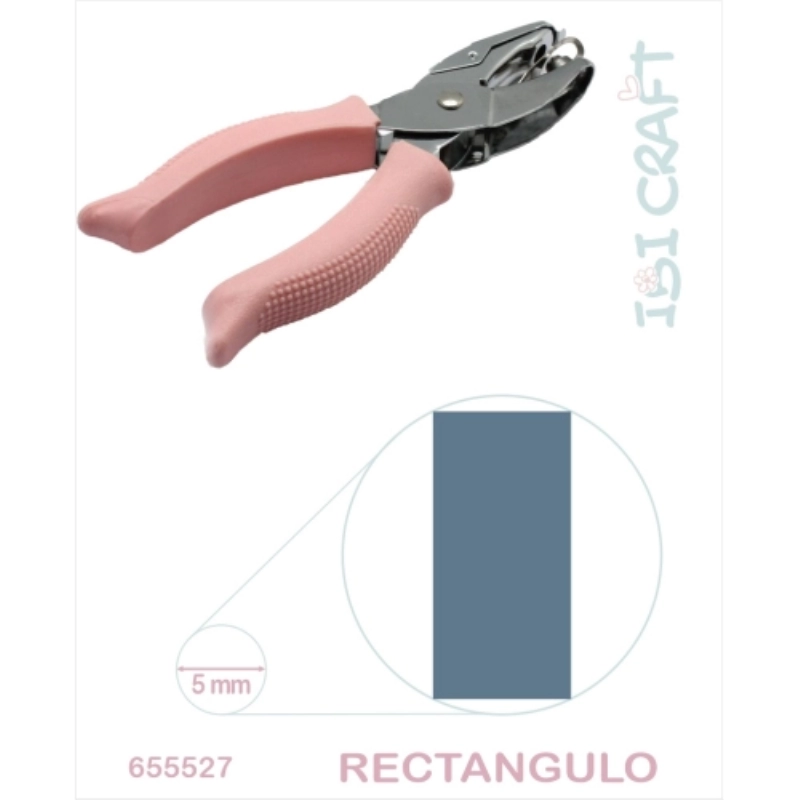PERFORADORA PINZA C/FORMA 5mm. RECTANGULO