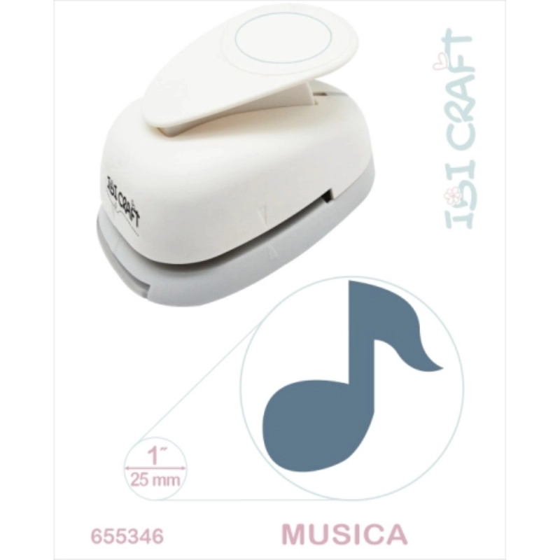 PERFORADORA C/FORMA P/PAPEL 26mm.NOTA MUSICAL