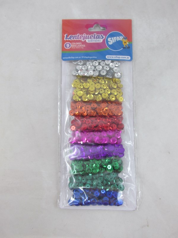 LENTEJUELAS SURTIDAS x9u.