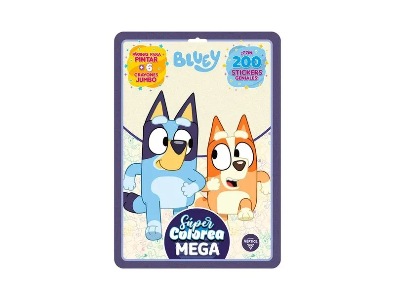 SUPER COLOREA MEGA + LIBRO PINTAR N*2 BLUEY