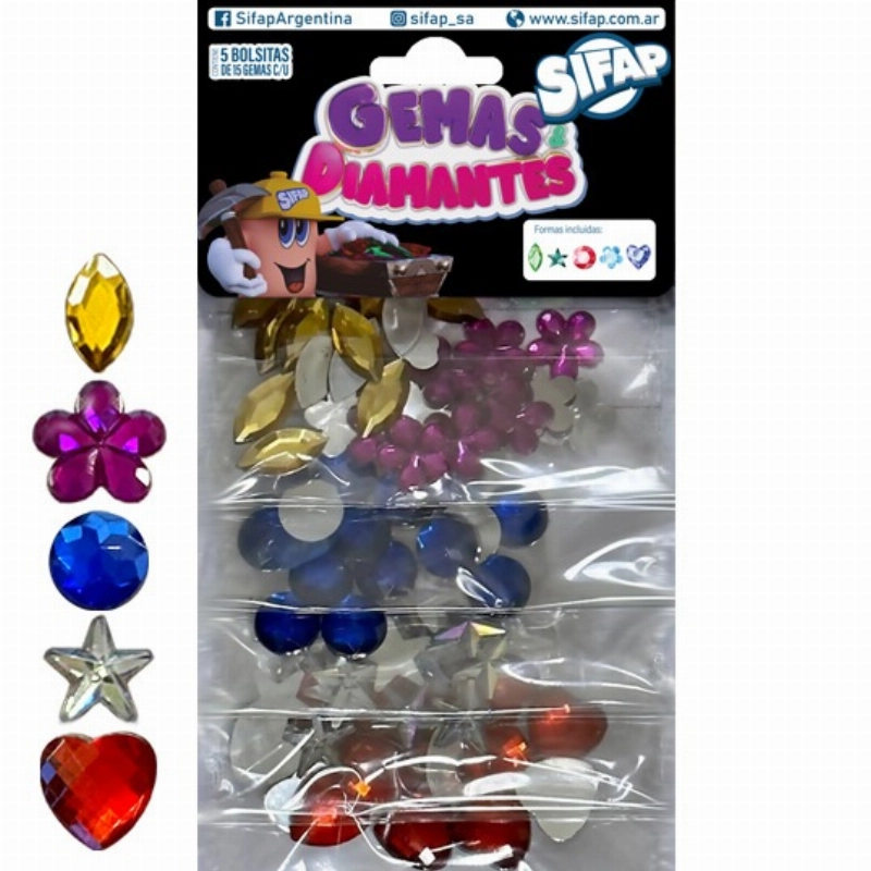 GEMAS Y DIAMANTES P/ DEC. 5 b C/15 c/u SIFAP