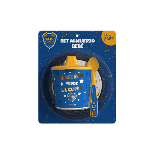 SET ALMUERZO BEBE BOCA JUNIORS