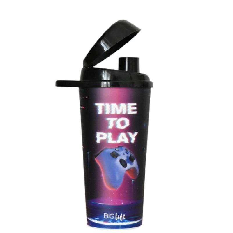 VASO 530ml.C/TAPAyPICO GAME ZONE