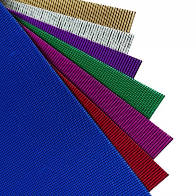 CARTON MICROCORR.50x70cm.METAL.BRIL.
